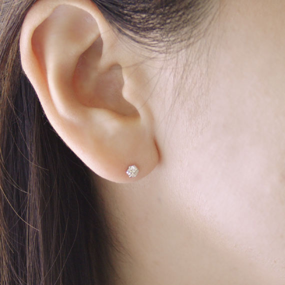付属品はお付けできませんが大粒 Tiffanyソリティア ダイヤモンド スタッド ピアス 片耳